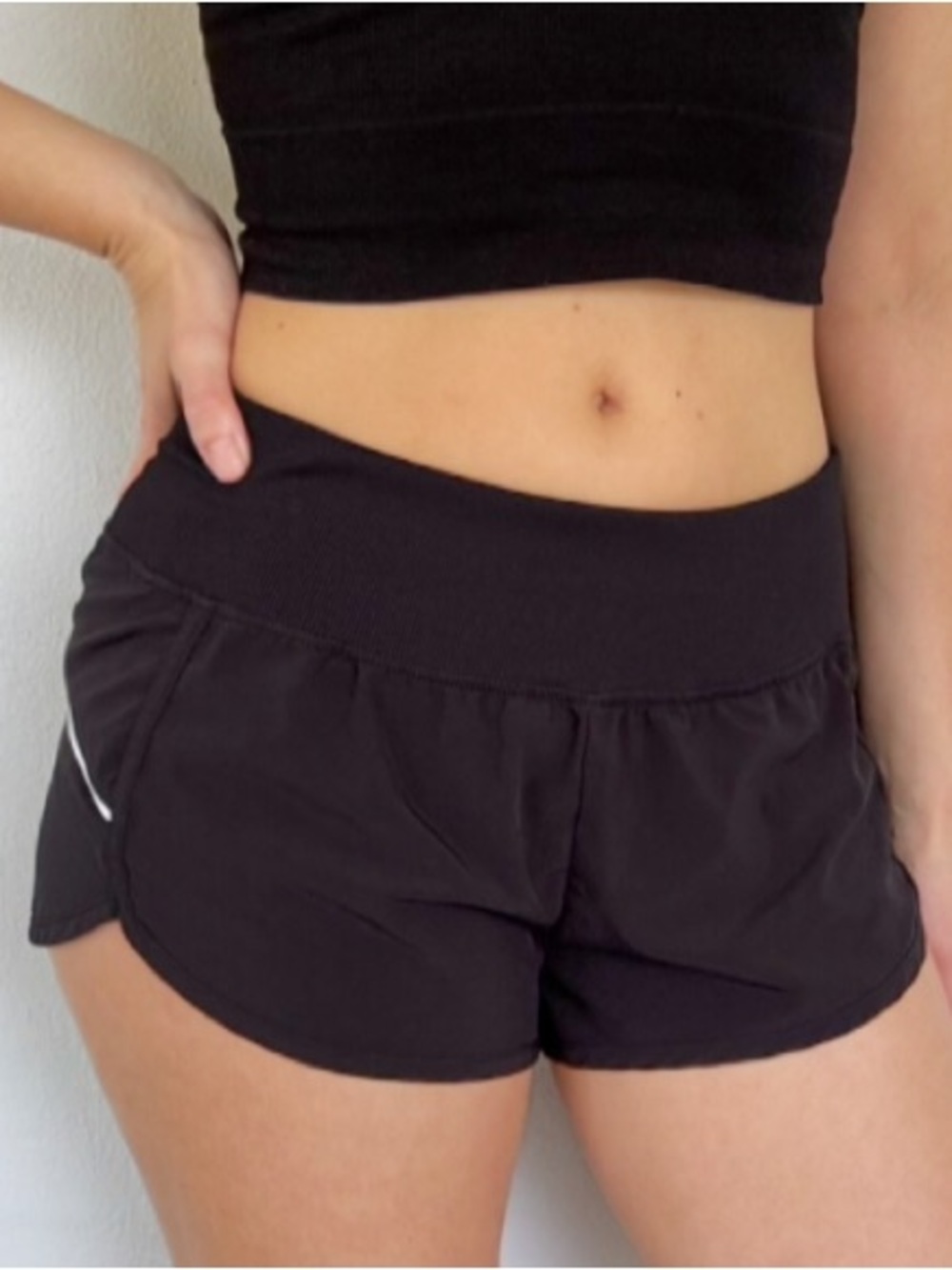 Z by Zella black layered spandex blend athletic running shorts size small